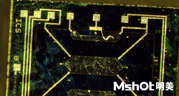 体视显微镜下的硅元件