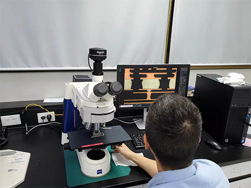 明美显微镜相机助力深圳富士康芯片材料检验