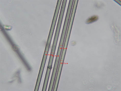 明美金相显微镜应用于纤维直径测量